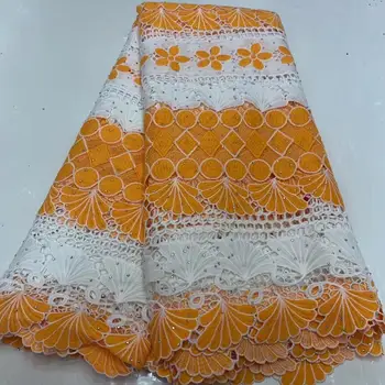 

Orange and white top quality Guipure African lace 2020 French navel lace Nigerian lace wedding dress YYZ686773