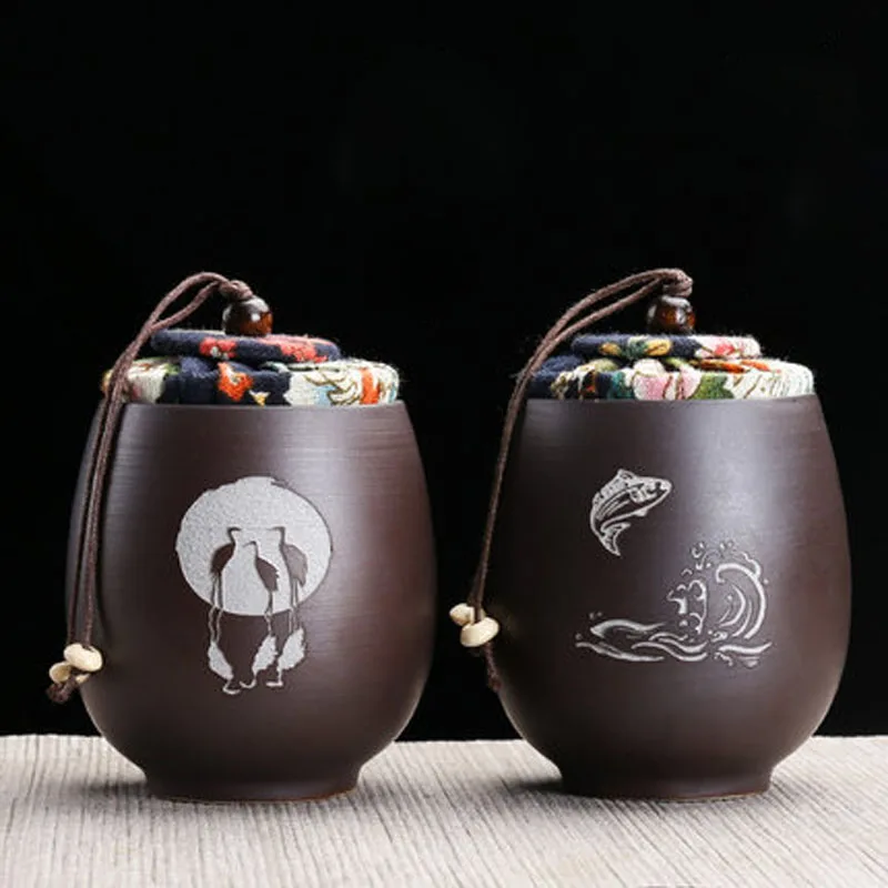 Multi-function Travel Sealed Ceramic Jar, Tieguanyin Containers, Coffee Canister, Kitchen Spice Storage Tank, Home Decor