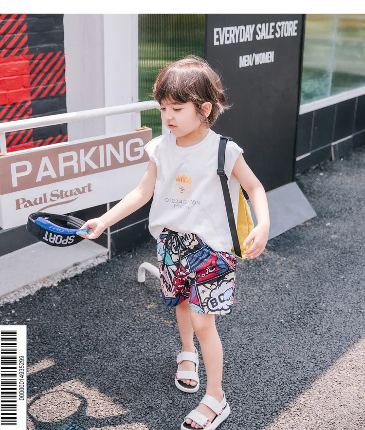 BOY'S Korean-style Shorts Children Western Style Beach Shorts Small CHILDREN'S Baby Fashion Child Summer Pants Thin New Sty