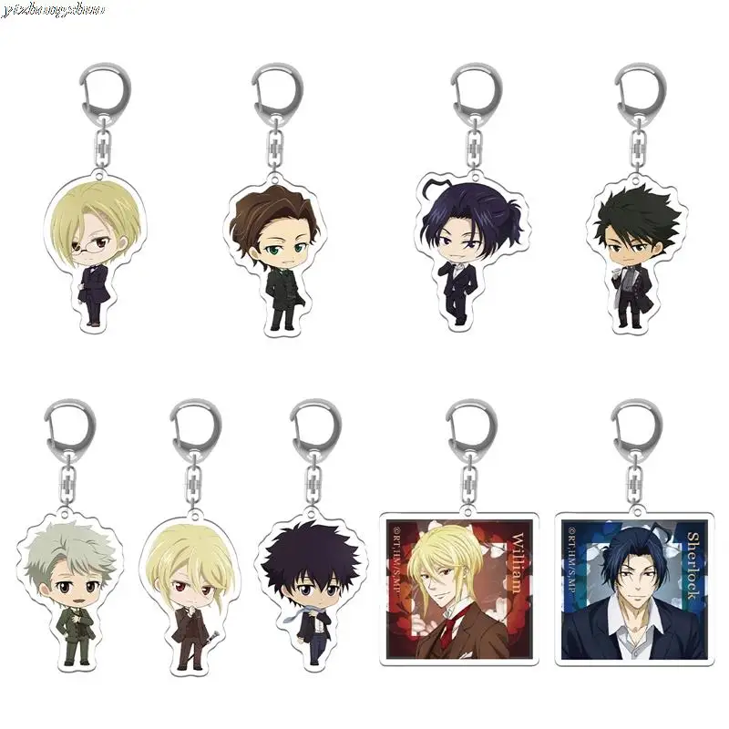Anime MORIARTY THE PATRIOT William James Moriarty Pendant Keychain Acrylic Keyring Charm Cosplay Decor Birthday Gifts | Украшения и