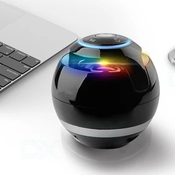 

Column LED Mini Wireless Bluetooth Speaker TF USB Portable Music Loudspeakers Hand-free Call For iPhone 6 Phone PC With Mic