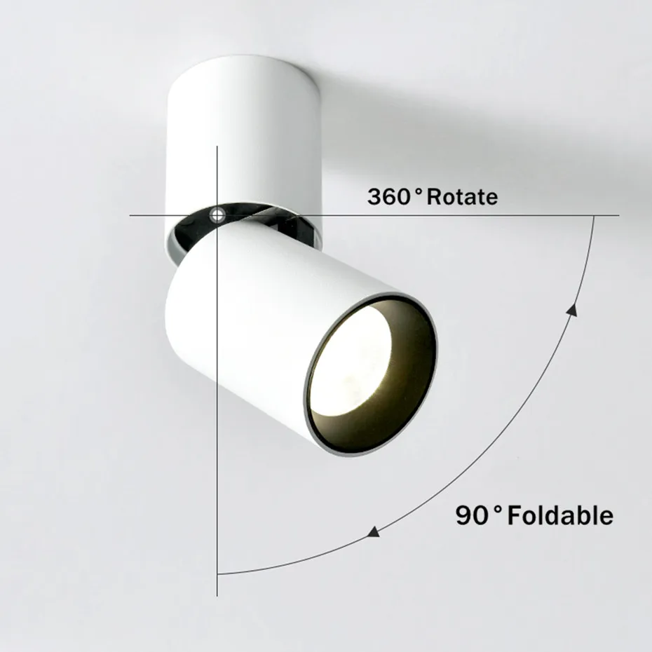 de luz de teto rotativo 7w 12w