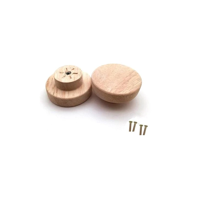

20Pcs Home Accessory 30X25mm Wood Hardware Round Knobs and Pulls for Cabinet Drawer Shoebox Cupboard Cabinet Door