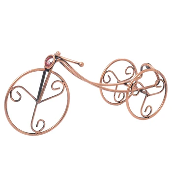 

Countertop Wine Holder Wine Rack Wine Bottle Display Stands Storage Bronze Metal Bicycle Wine Rack Home Bar Restaurant Decoratio