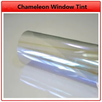 

SUNICE Summer UV Proof Chameleon Window Film For Office Front Window Car Solar 80% VLT Adhesive Glass 100cm*1000cm(36.3"X32.8ft)