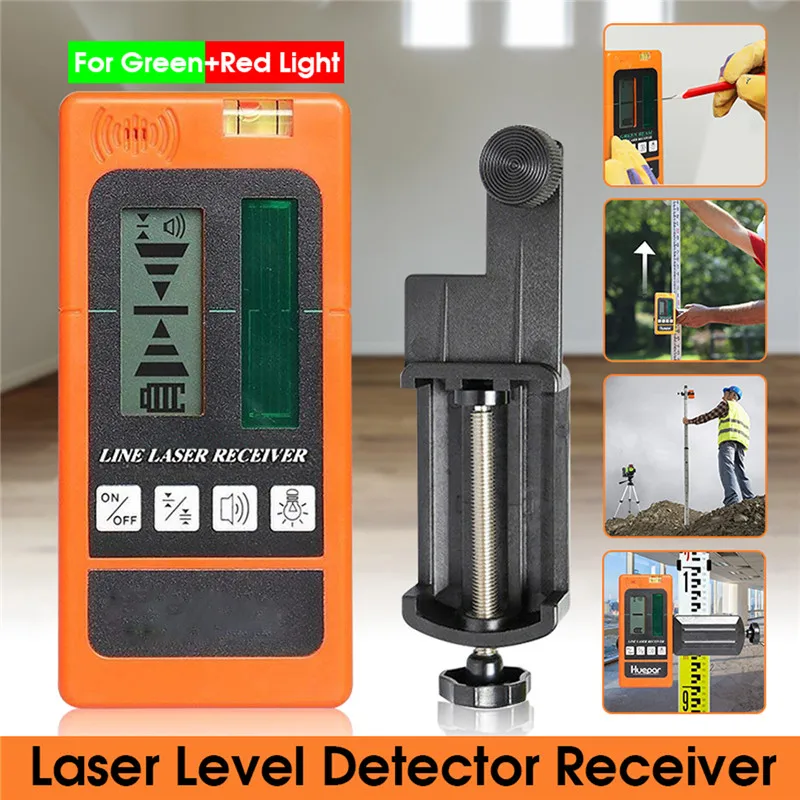 

Laser Level Detector Receiver for Levelsure Electronic Leveling 2/5/12 Lines Vertical Horizontal for Red/Green Light