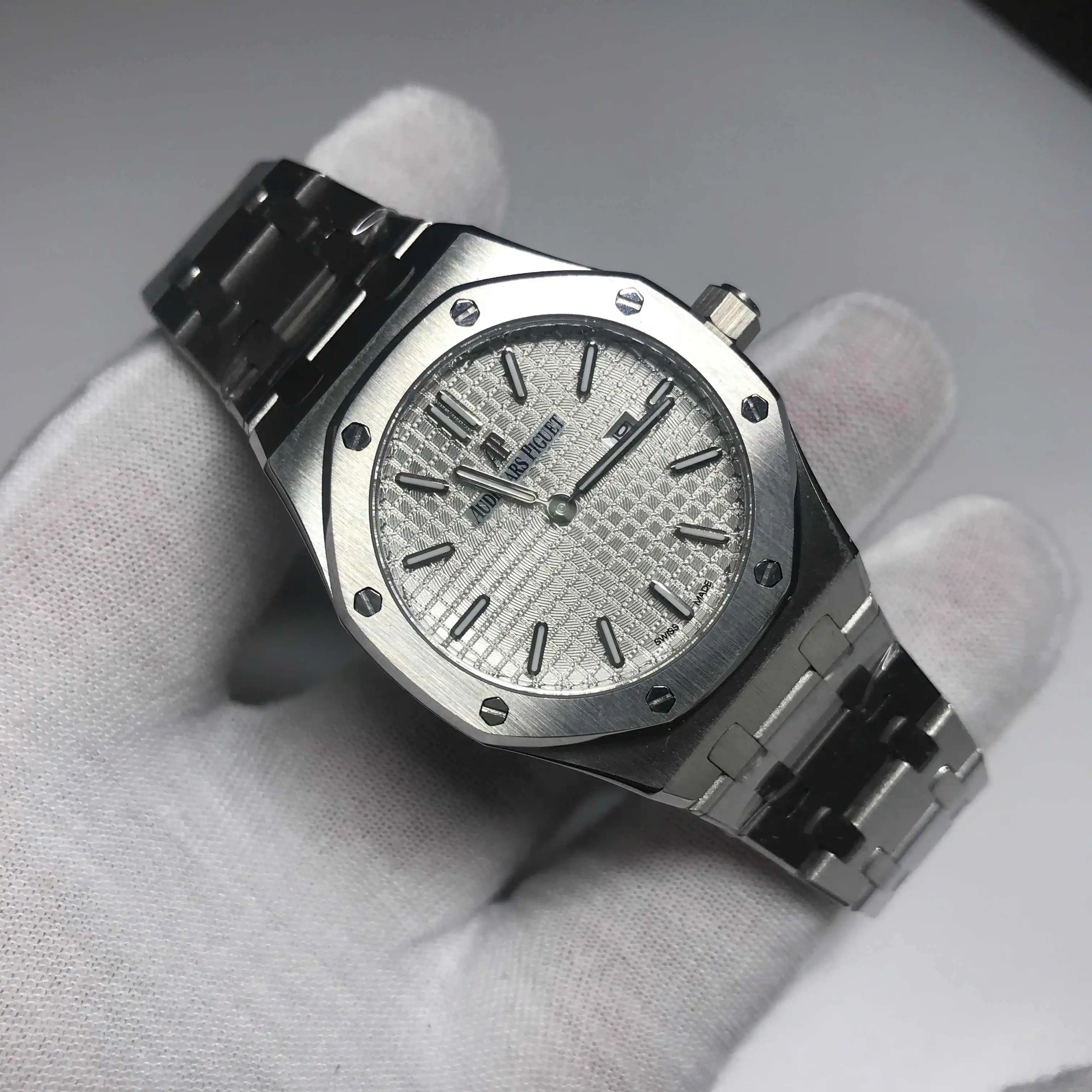 

AAA quality Silver case white dial Luxury brand watch Women 33mm royal Watches Sapphire glass A-P