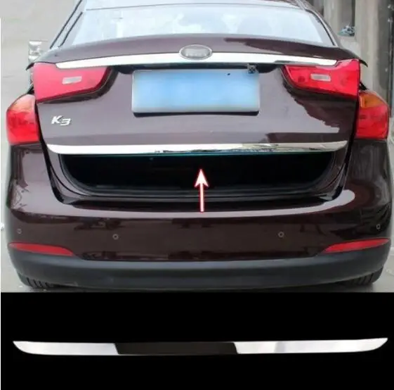 

Para 2014-2016 2017 KIA CERATO FORTE K3 SDEAN Chrome Posterior Del Tronco Puerta Trasera Puerta Trasera de Moldeo Ajuste de La C