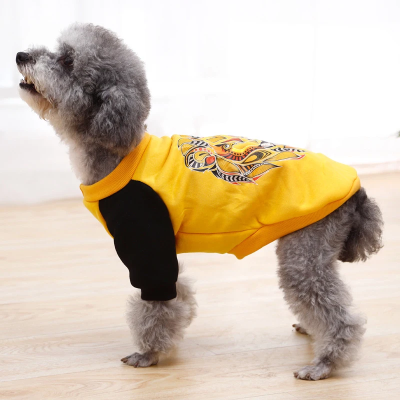 10 Colors Pet Dog Sweatshirts Autumn Winter Pet Clothes Chritsmas Fashion Drawing Teng Printing Puppy Cat Costumes Two-legged