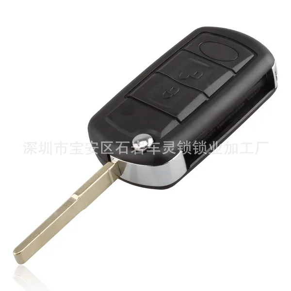 

50pcs Remote 3 Buttons Flip Key Shell fit for LAND ROVER Range Rover Sport LR3 Discovery Case Fob 3 BTN
