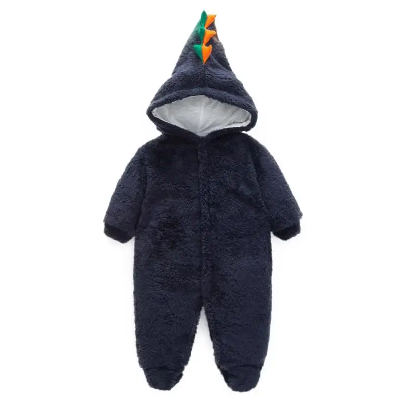 Royal Blue Модная одежда для новорожденных мальчиков европейский и американский стиль круглый вырез Плюшевый комбинезон с длинными рукавами милый детский костюм - Цвет: Royal Blue