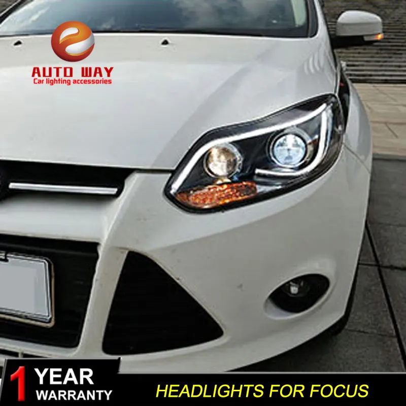 Автомобильный Стайлинг чехол для Ford Focus 2012 2014 Фары светодиодсветодиодный фары DRL