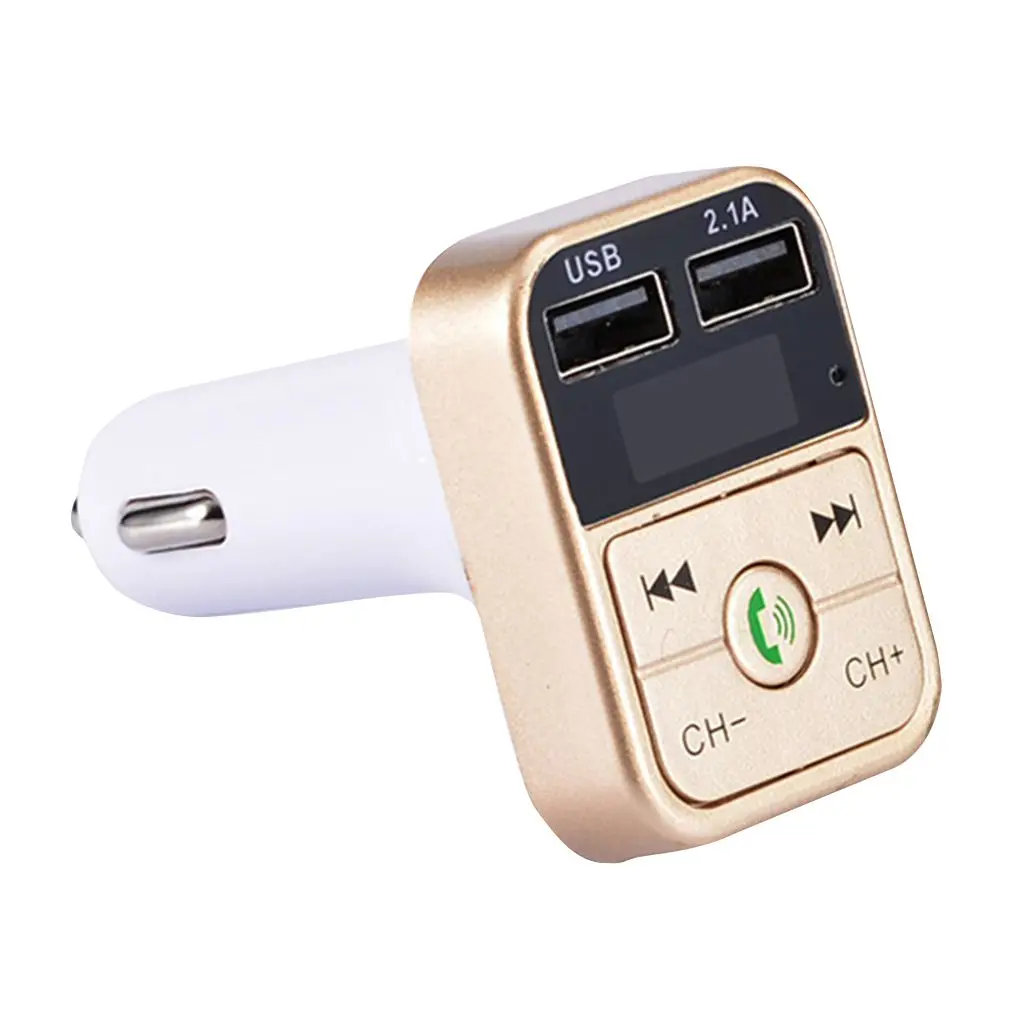 ЖК Bluetooth 5,0 автомобильный комплект громкой связи FM передатчик беспроводной аудио приемник авто MP3 плеер 2.1A двойной USB зарядное устройство