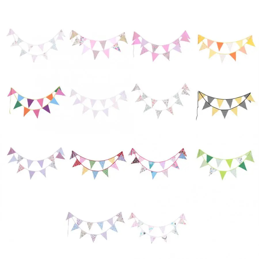 12 Flags 3.6M Pennant Bunting Banners Triangular Decorate Wedding Birthday Party Home Outdoor Decor Tent | Дом и сад