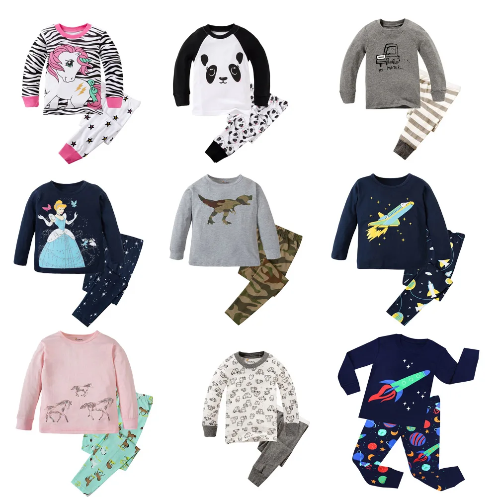 

2T-8T Girls Unicorn Pajamas Sets Baby Little Pony Sleepwear Children Clothing Kids Clothes Boys Pyjamas Pijamas For 1-8 Years