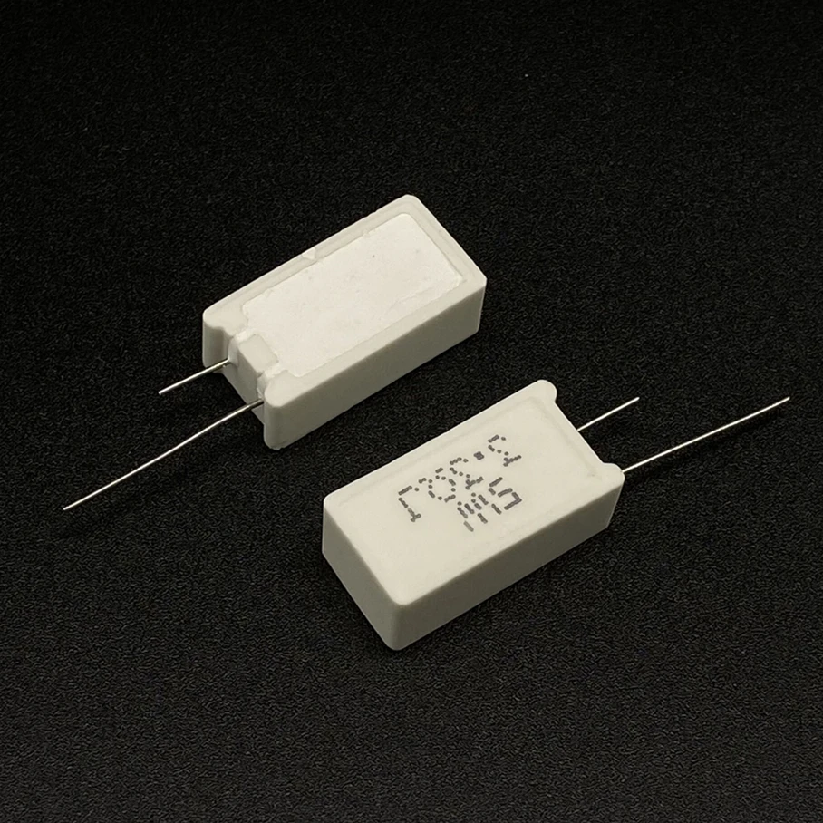 10x Resistores bobinados Cemento Cerámica 100 Ohm 5W Watt 5% 