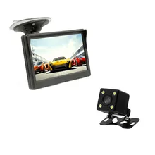 5 дюймов TFT lcd HD экран автомобильный монитор Парковка заднего вида монитор+ 4LED цветной задний вид автомобиля резервная камера