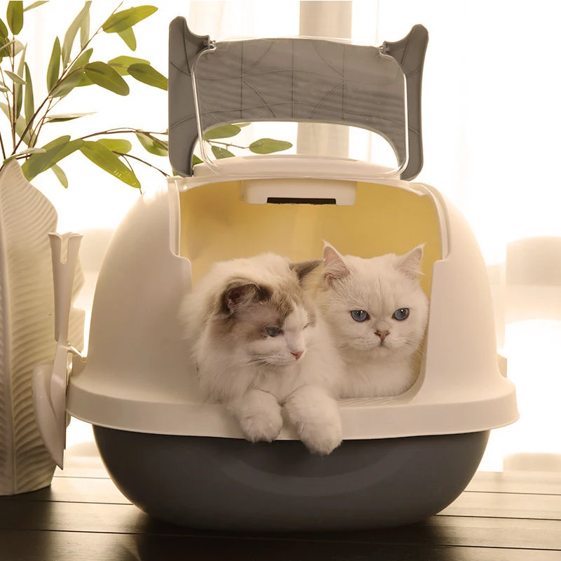Fully Enclosed Cat litter Box Cats toilet large Pet Bedpan Toilet Anti-splash Kitty House Plastic Boxs Supplies Fully Enclosed Cat litter Box Cats toilet large Pet Bedpan Toilet Anti-splash Kitty House Plastic Boxs Supplies
