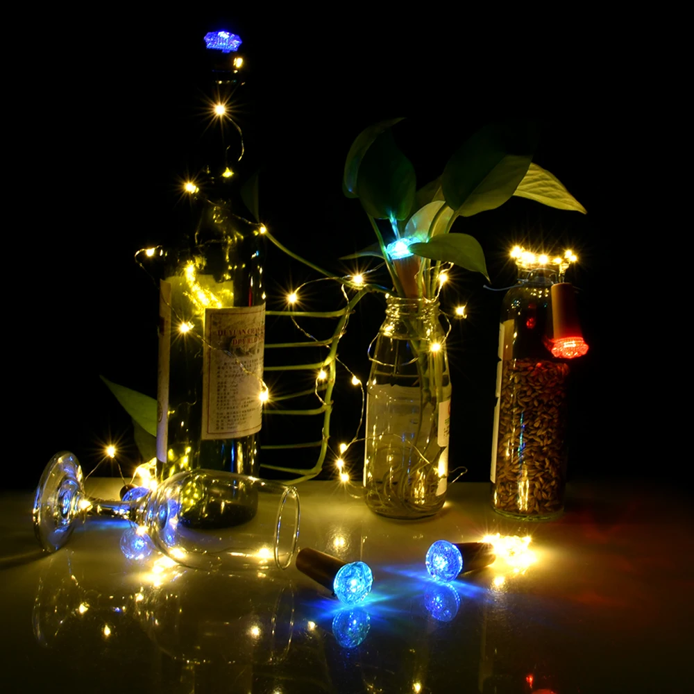 

Wine Bottle Lights Mini Diamond Shaped LED Cork Lights for Wine Bottles DIY Party Decor Christmas Halloween Wedding Festival
