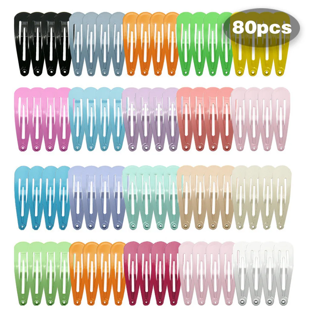 New Design Fashion 80 Pcs Snap-On Non-Slip Metal Hair Clips For Girls/Children/Women/Accessories Gift For Lover Delicate