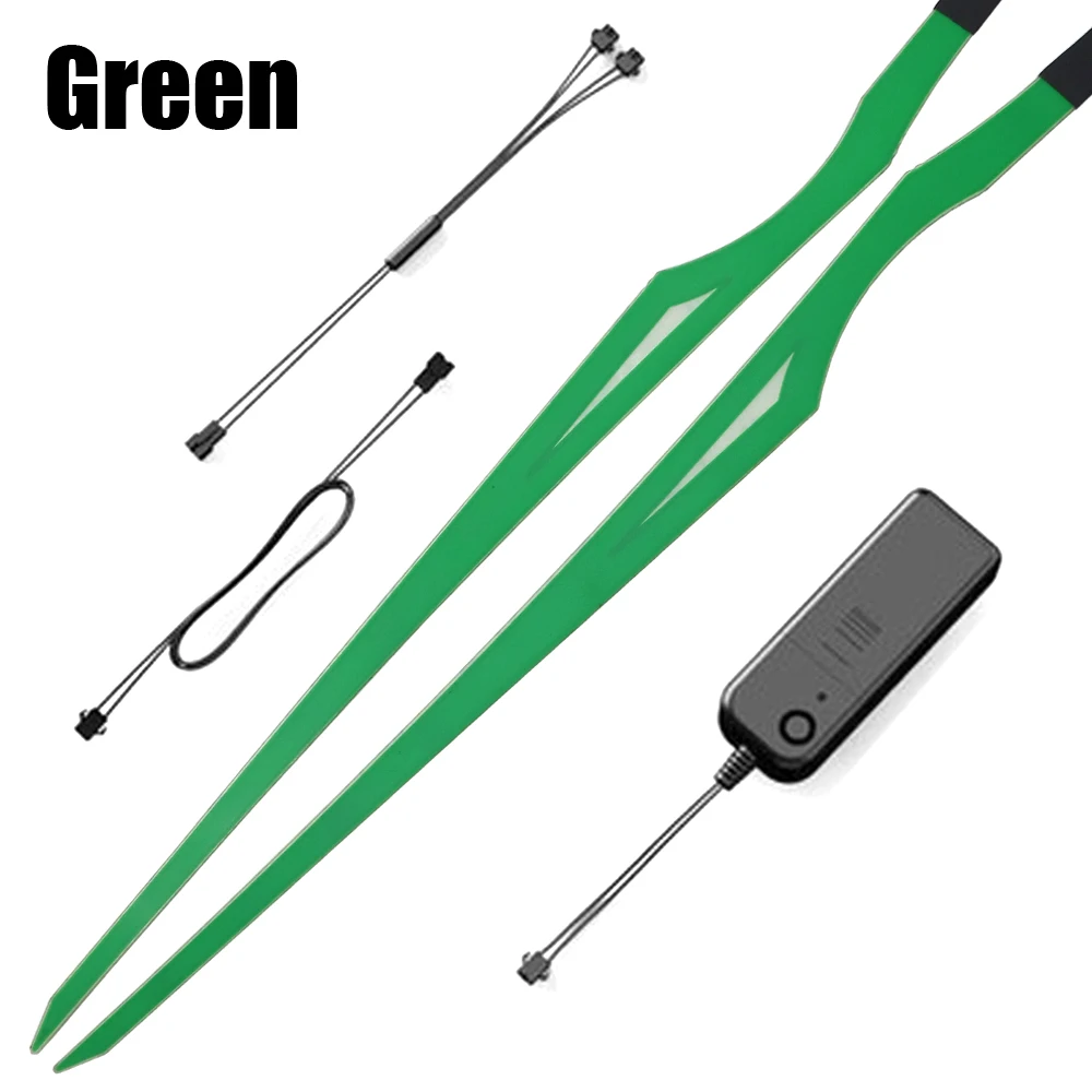 Green Мотоцикл фара на шлем светодиодный DIY черный шлем с подсветкой мотоцикл безопасности светоотражающие полосы модификации - Цвет: Green