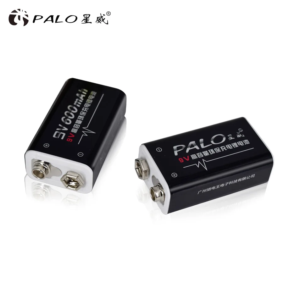 PALO 4 шт 9 V 6F22 600 мА/ч литий ионный Перезаряжаемые Батарея шт. штук Вольт аккумулятор