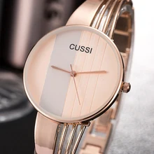 CUSSI Relogio Feminino Мода розовое золото женский браслет раскошный ремешок для часов из нержавеющей стали женские ювелирные часы женские часы