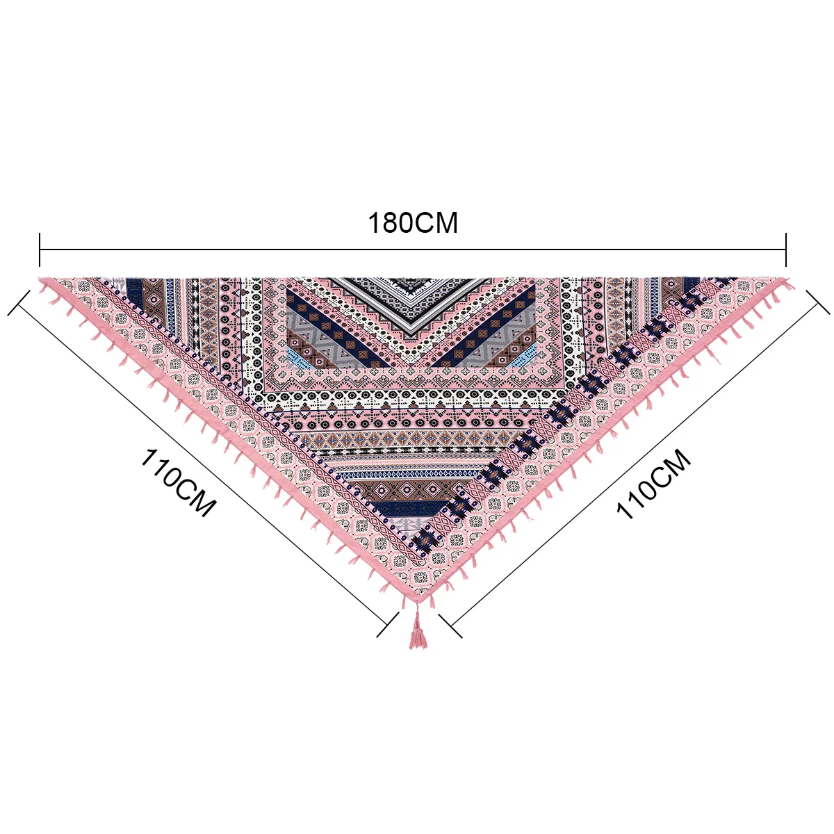 Модный женский шарф, этнический треугольник, кисточка, Осень-зима, теплый шарф, женский роскошный бренд, Пашмина, шаль, платок, шарфы