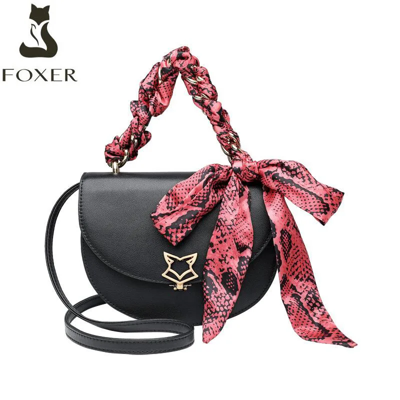 

FOXER Women leather handbags quality cowhide bag fashion luxury handbags women bags designer bags famous brand women bags 2020