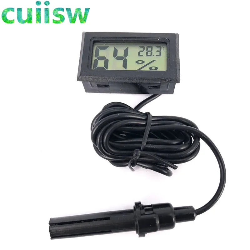 thermometer hygrometer Mini LCD Digital Thermometer Hygrometer Temperature Indoor Convenient Temperature Sensor Humidity Meter Gauge Instruments Cable