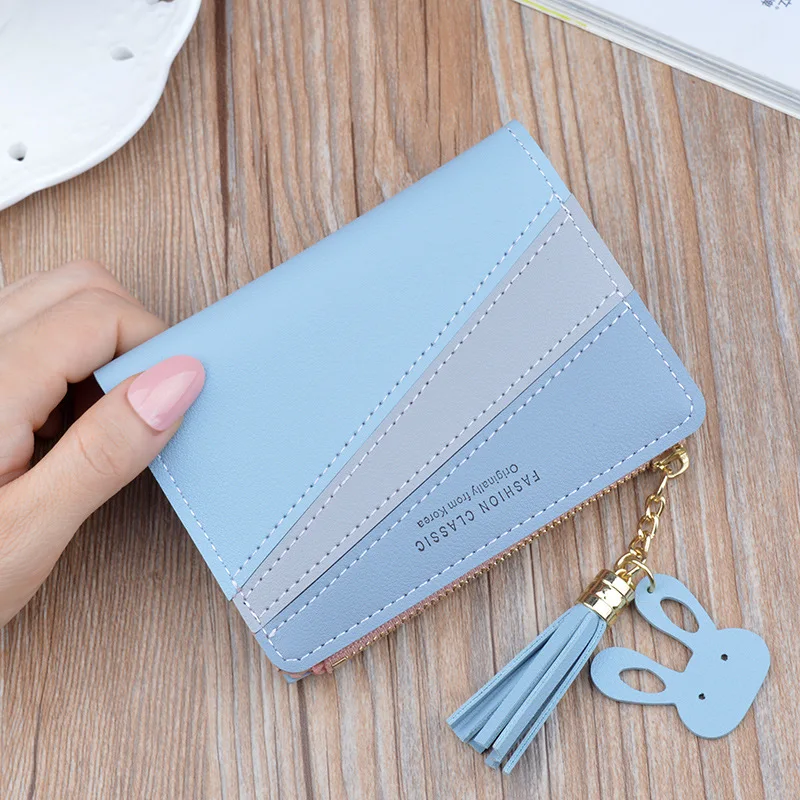 AFCJLTO 1 pcs Portafoglio Slim Unisex con Portamonete, 8 Slot per Carte di Credito e Cerniera; Sottile ed Elegante per Uomo e Donna (Nero), Dimensioni Compatte per lo Spazio Necessario