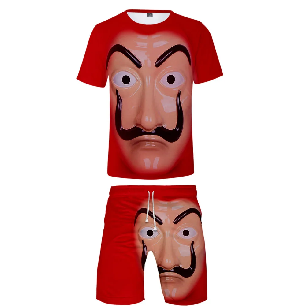 salvador dali 3D Style Design Anime men's two piece set suit is comfortable and casual Motor running | Мужская одежда