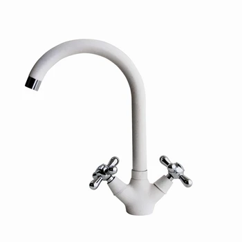 

Смеситель для кухни 1/2кер MIXLINE ML-GS07 (331) белый высок. излив