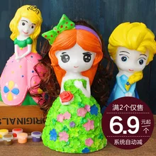 Детские игрушки для раскрашивания, гипсовая кукла, банка для монет, винил, борцовка, не плохой, ручная работа, сделай сам, белый эмбрион, граффити, окрашенный цветной рисунок