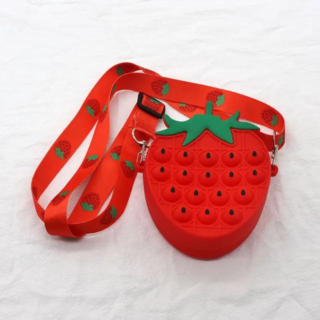 New Popit Mini Money Wallet Fingertip Toys Push Bubble Popite Pendant Bag Hot Sale Adult Decompression Toys Children Anti-Stress 0132-G