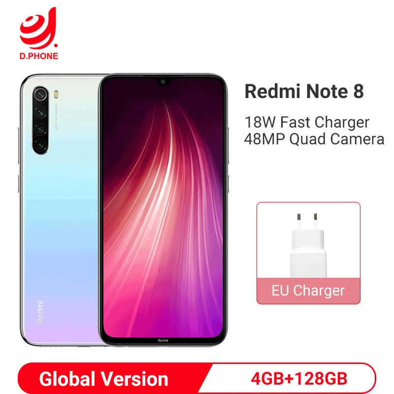  Global Version Xiaomi Redmi Note 8 4GB 128GB Smartphone Snapdragon 665 Octa Core 48MP Quad Rear Cam
