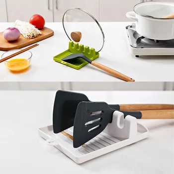 

1Pc Kitchen Shelf Organizer Fork Spoon Rests Spatula Racks Shelf Pot Lid Chopsticks Spoon Holder Tableware Storage Kitchen Items