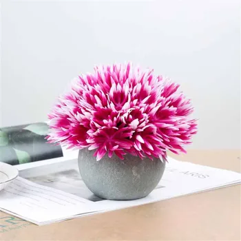 

Artificial Potted Ball Plant Home Table Desk Fake Plant Decoration Plastic Ball Grass with Paper Pot