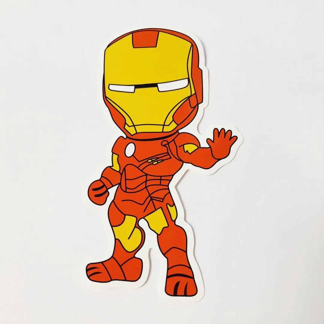 Большой размер Marvel стикер с рисунком из мультфильма печатный материал клейкий стикер с рисунком из мультфильма крутой бампер стикер s багажная клейкая бумага