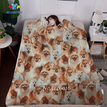 

SONSPEE Baby Cute dog 3D Print Lazy Quilt With Sleeves Bed Lazy-Quilt Thicken Blanket Winter Autumn Covered Zipper Blanket b67