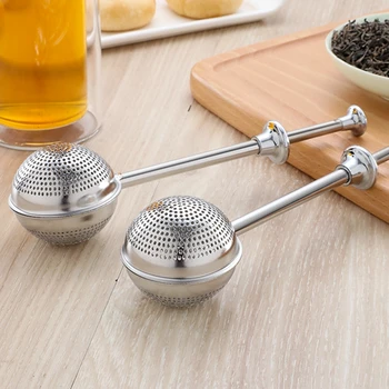 

Easy Stainless Steel Tea Strainer Teapot Ball Mesh Tea Infuser Filter Reusable Metal Tea Bag Spice Tea Kitchen Accessories