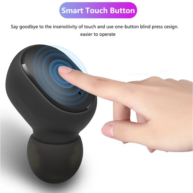Wireless Bluetooth Headphones with Charging Case Waterproof Touch Control TWS Bluetooth 5 0 Earphone For Phones iPhone Samsung