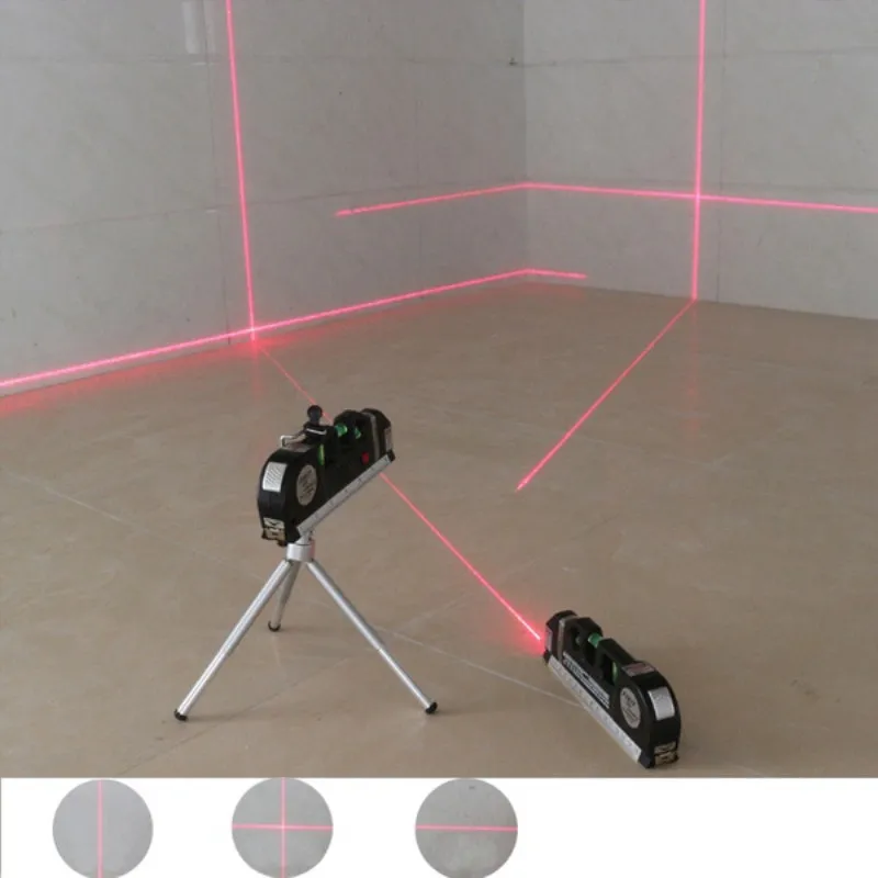 1 PC 4 in 1 Infrared Laser Level Cross Line Laser Tape with 2.5m Measure Tape multifunction laser level tools