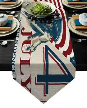 

Independence Day National War Soldier Table Runner Table Flag Home Party Decorative Tablecloth Table Runners