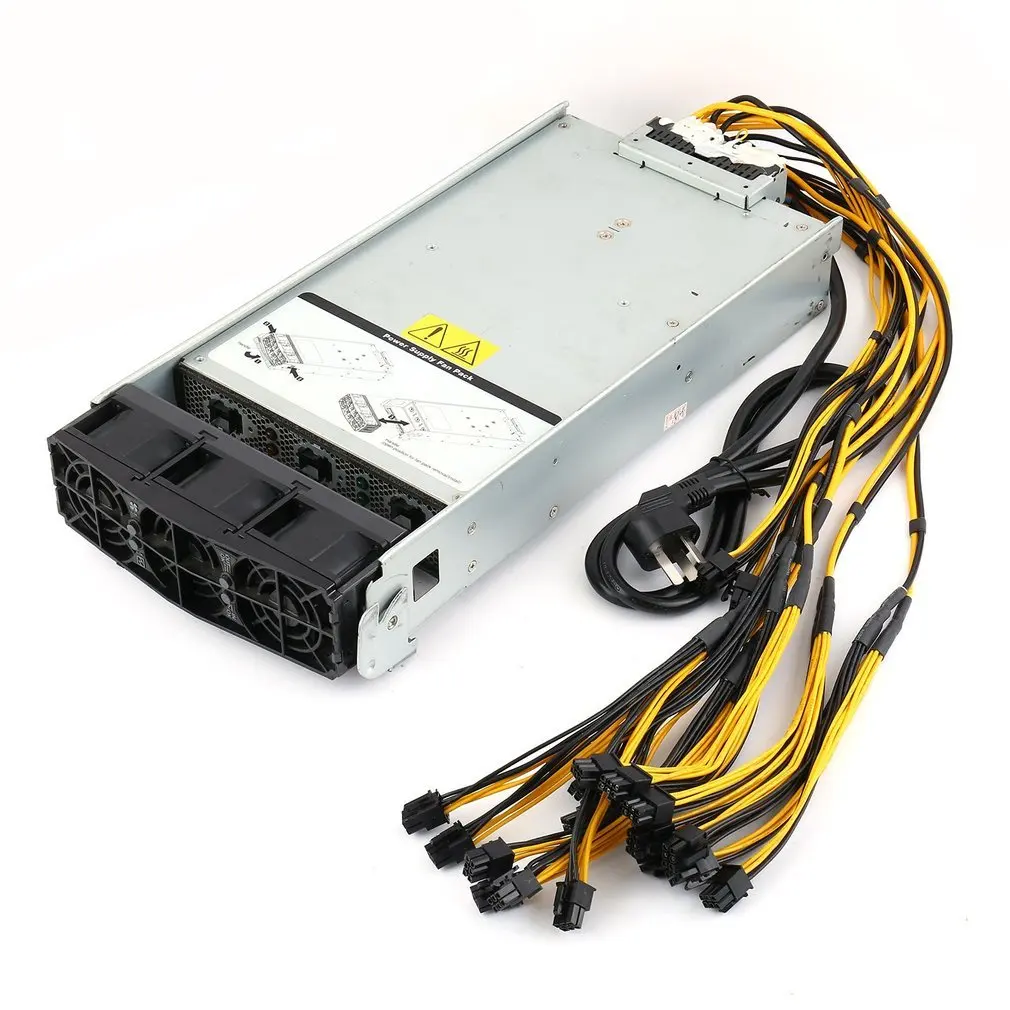 2880 ватт серверный блок питания + 2x10 PCI E жгут для двух (x2) Antminer S9/S7/L3 с готовыми к
