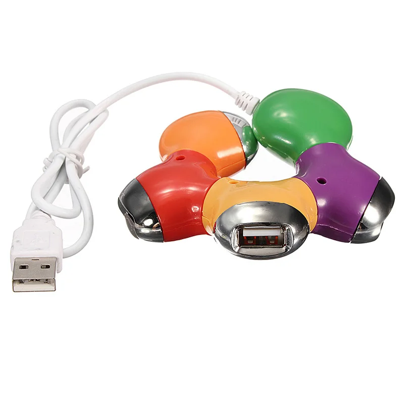 Высокая Скорость 4 Порты и разъёмы USB 2 0 Multi HUB разветвитель расширения настольных