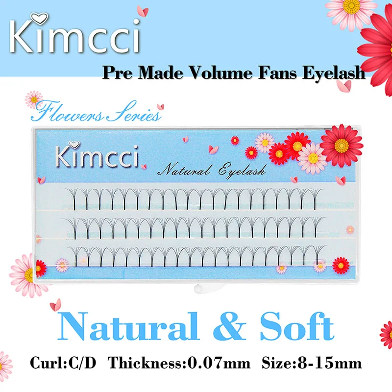 Eyelash Extensions False Eyelashes Kimcci Lashes 60 Bundles Premade Volume Fans 3d-6d Lash