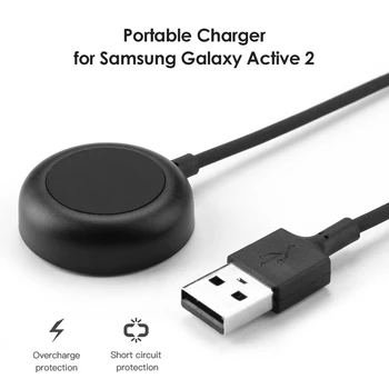 

Watch Charging Dock Portable USB Charger Elegant Watch Comfortable Element for Samsung Galaxy Active 2 Smart Watch