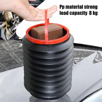 

4L Car Trash Can Storage Organiser Foldable Telescopic Multifunction Magic Barrels Dust Bin TD326
