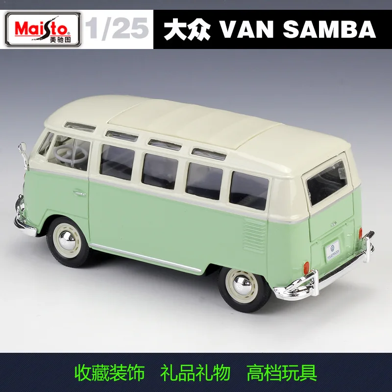 Maisto 1:25 Volkswagen VAN SAMBA модель автомобиля из сплава украшение коллекция Подарочная игрушка